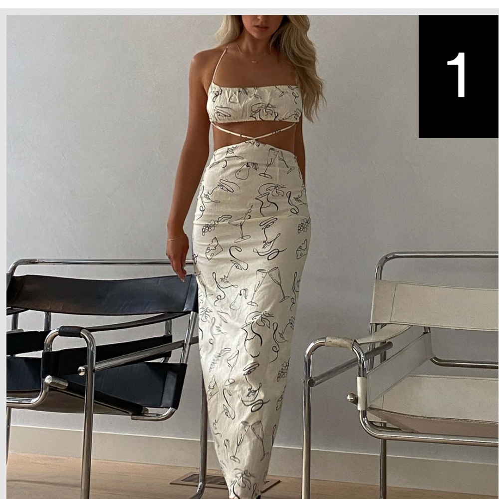 Elegant White Floral Women's Skirt